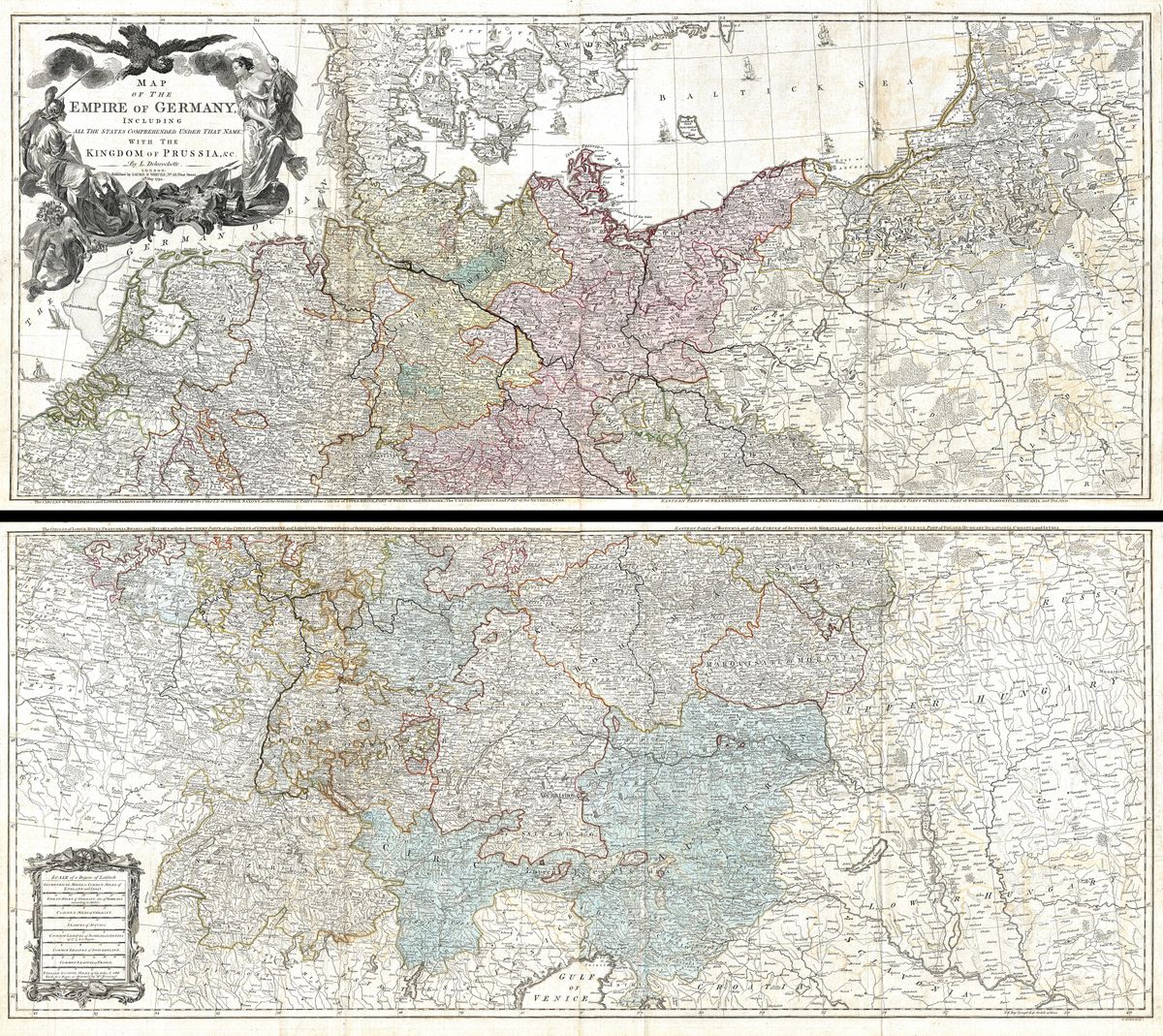 Antique map of Germany by Louis de la Rochette, 1794